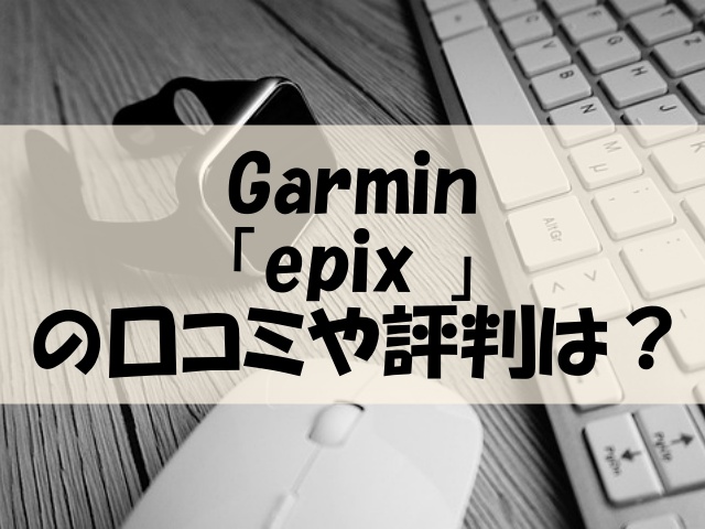 ガーミン epix 口コミ